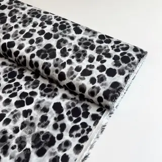 Viscose SATIN Animal skin black digital print