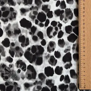 Viscose SATIN Animal skin black digital print