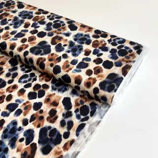 Viskóza SATIN Animal skin ecru digital print