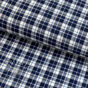 Katoenen stof YARN DYED CHECK BRUSHED Silva design B