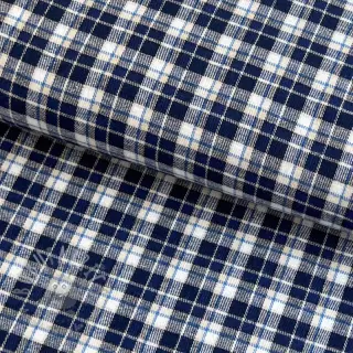 Katoenen stof YARN DYED CHECK BRUSHED Silva design B