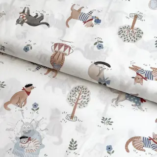 Katoenen stof Vive la France design En digital print