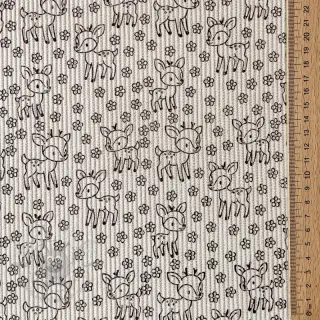 Ribfluweel STRETCH Little deer light sand