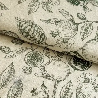Decoratiestof RUSTIC VINTAGE PRINT Granata kaki