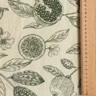 Decoratiestof RUSTIC VINTAGE PRINT Granata kaki