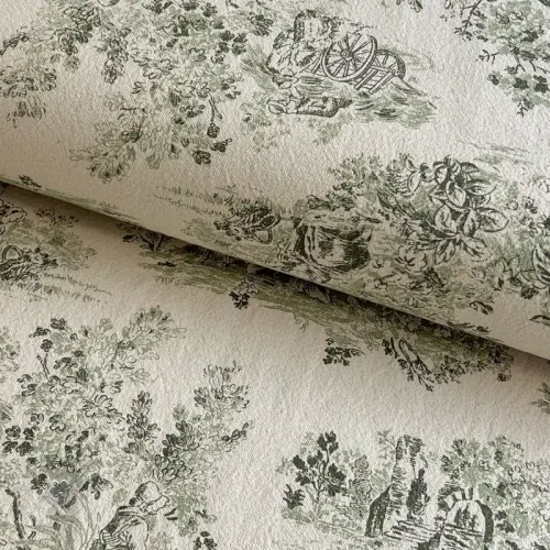 Decoratiestof RUSTIC VINTAGE PRINT Gabrielle kaki