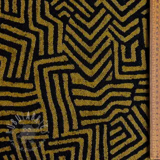 Decoratiestof jacquard Mesopotamie noir jaune