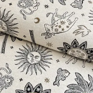 Dekoračná látka jacquard Pygmalion ecru noir