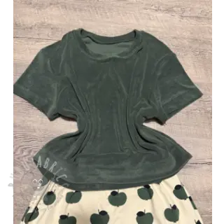 Elastische badstof dark green