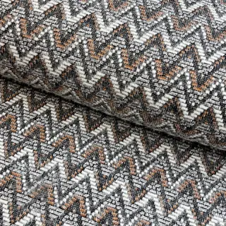 Gebreide stof jacquard Comfilia Zigzag wavy brown