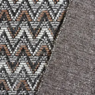 Gebreide stof jacquard Comfilia Zigzag wavy brown