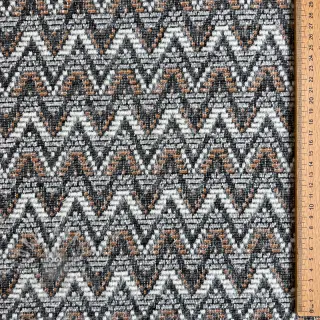 Gebreide stof jacquard Comfilia Zigzag wavy brown