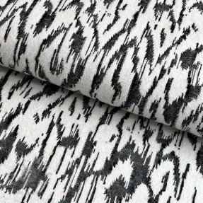 Gebreide stof jacquard Comfy Blurry Ikat grey