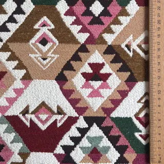 Dekoračná látka jacquard Kilim fuchsia vert