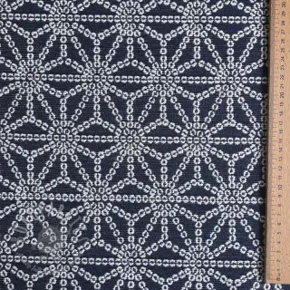 Decoratiestof jacquard Bong marine