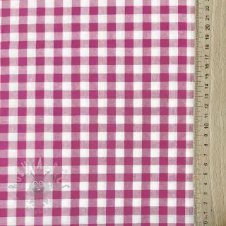 Katoenen stof Check fuchsia