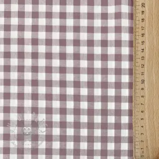 Katoenen stof Check mauve