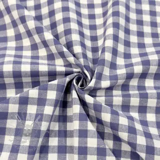 Katoenen stof Check lavender