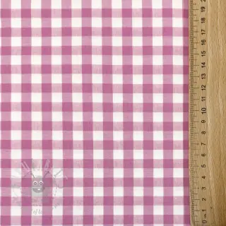 Katoenen stof Check pink