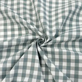 Bavlnená látka Check teal