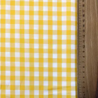 Bavlnená látka Check yellow