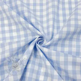 Katoenen stof Check light blue
