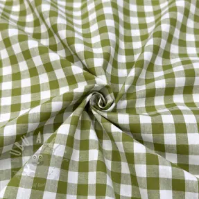 Katoenen stof Check old lime