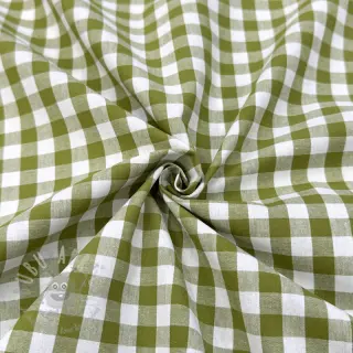 Katoenen stof Check old lime