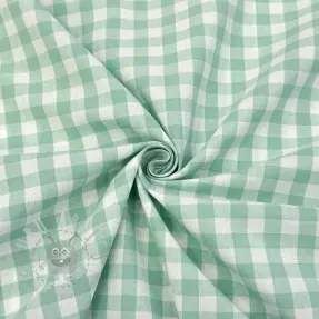 Katoenen stof Check mint