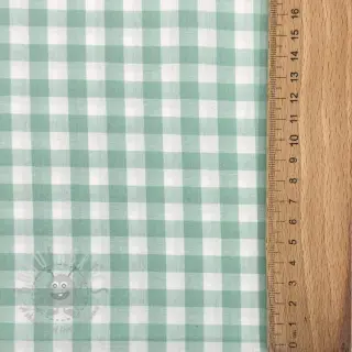 Katoenen stof Check mint
