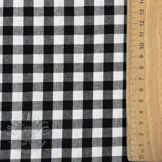 Katoenen stof Check black