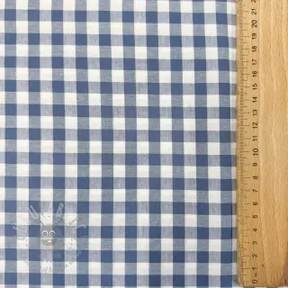 Katoenen stof Check blue