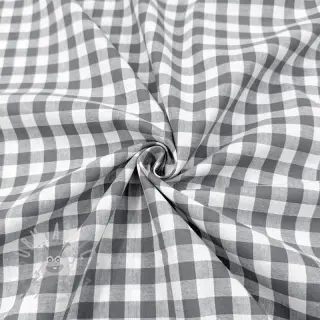 Katoenen stof Check grey