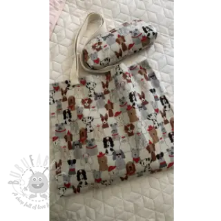 Decoratiestof Linenlook Dog Dress Up