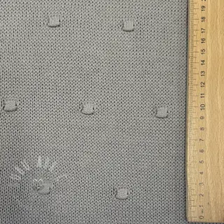 Sweaterstof BIG KNIT DOT grey