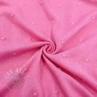 Sweaterstof BIG KNIT DOT pink
