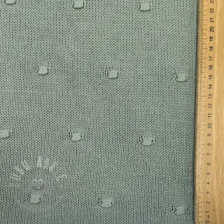 Sweaterstof BIG KNIT DOT old green