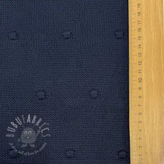 Sweaterstof BIG KNIT DOT navy