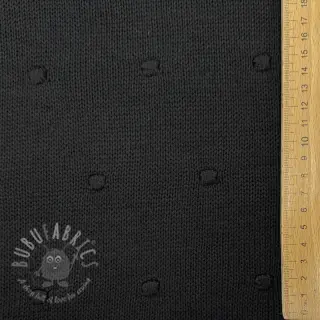 Sweaterstof BIG KNIT DOT black