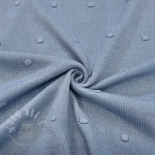 Sweaterstof BIG KNIT DOT blue