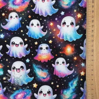 Sweaterstof Spooky design D digital print
