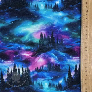 Geruwde sweaterstof JOGGING In the night design B digital print