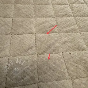 Dubbelgaas/mousseline QUILT beige 2e keus