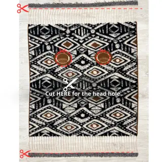 Poncho PRATO boiled wool design E