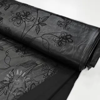 Kunstleer voor kleding Flowers design B