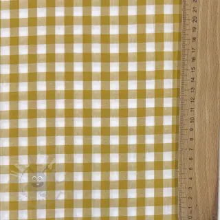 Katoenen stof Check ochre