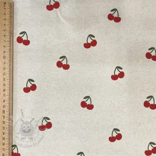 Decoratiestof Linenlook Cherries natural