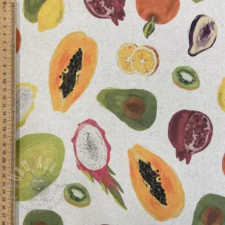 Decoratiestof Linenlook Fruit digital print