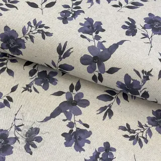 Decoratiestof Linenlook Night flowers digital print