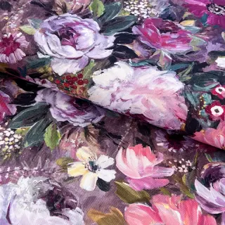 Decoratiestof Oil painting flowers mauve digital print
